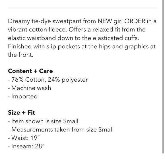 🐲 NEW girl ORDER Tie-Dye Sweats - Picture 5 of 5